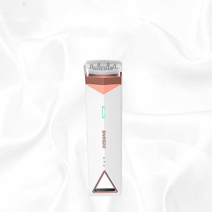 Ladies Fashion Personality Electronic Beauty Equipment used on face for skincare. Features before and after results showing improved skin texture.